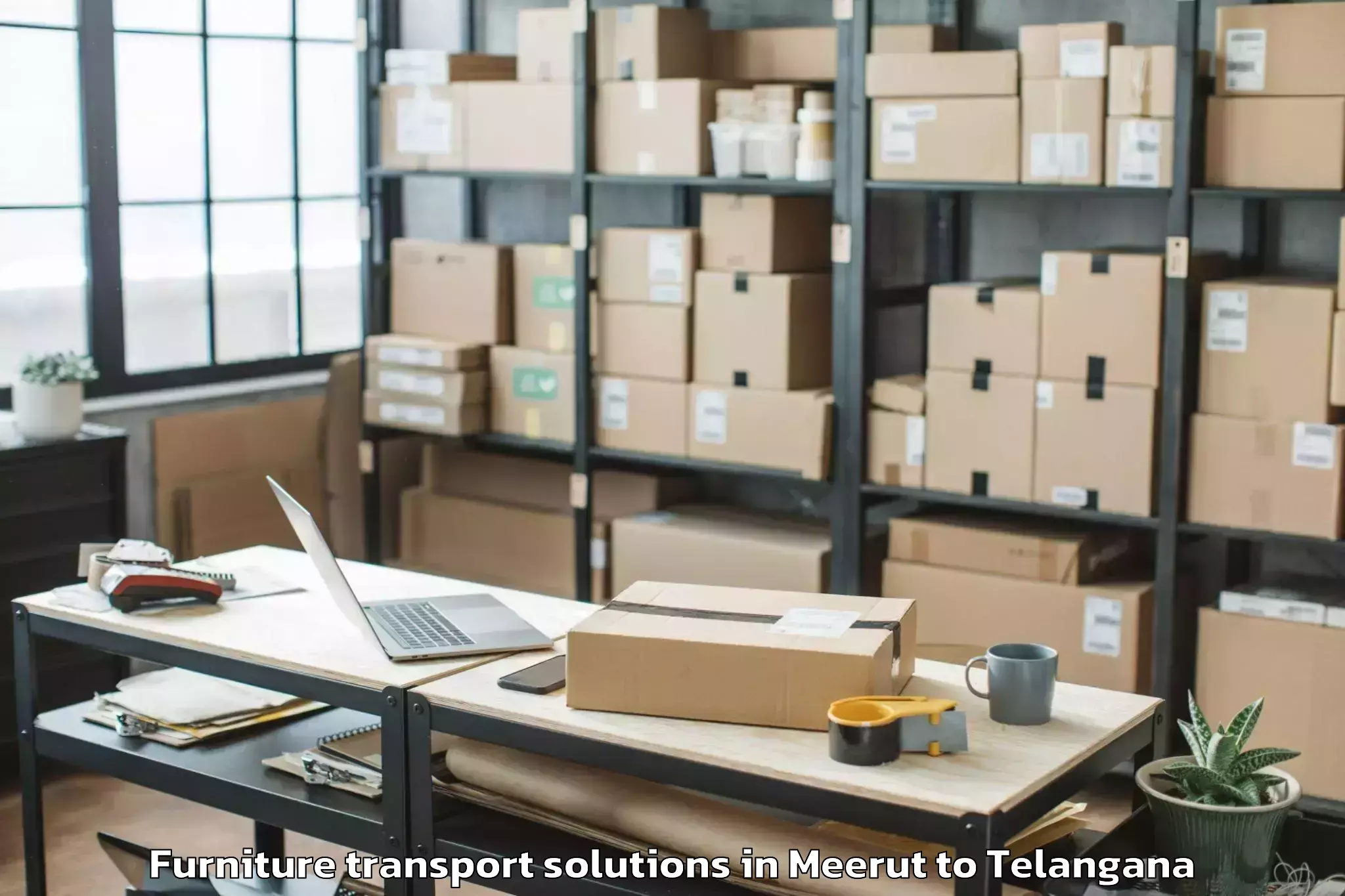 Expert Meerut to Madnoor Furniture Transport Solutions